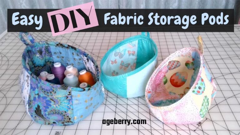 Easy DIY Fabric Storage Pods | Free Pattern And Tutorial