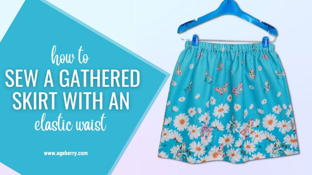 How to make a gathered skirt with an elastic waist without a pattern