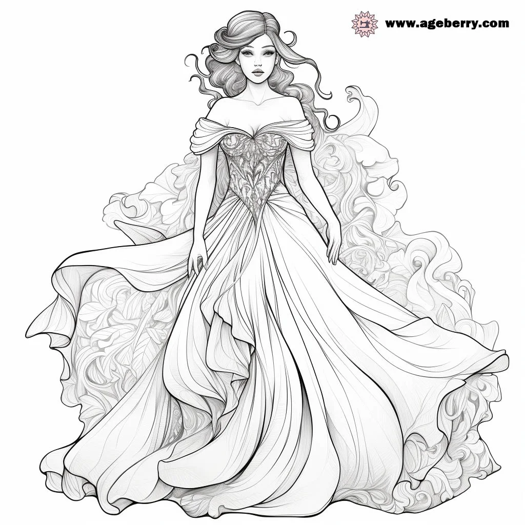 Dress Coloring Pages: Connecting the Dots Between Coloring, Fashion and ...